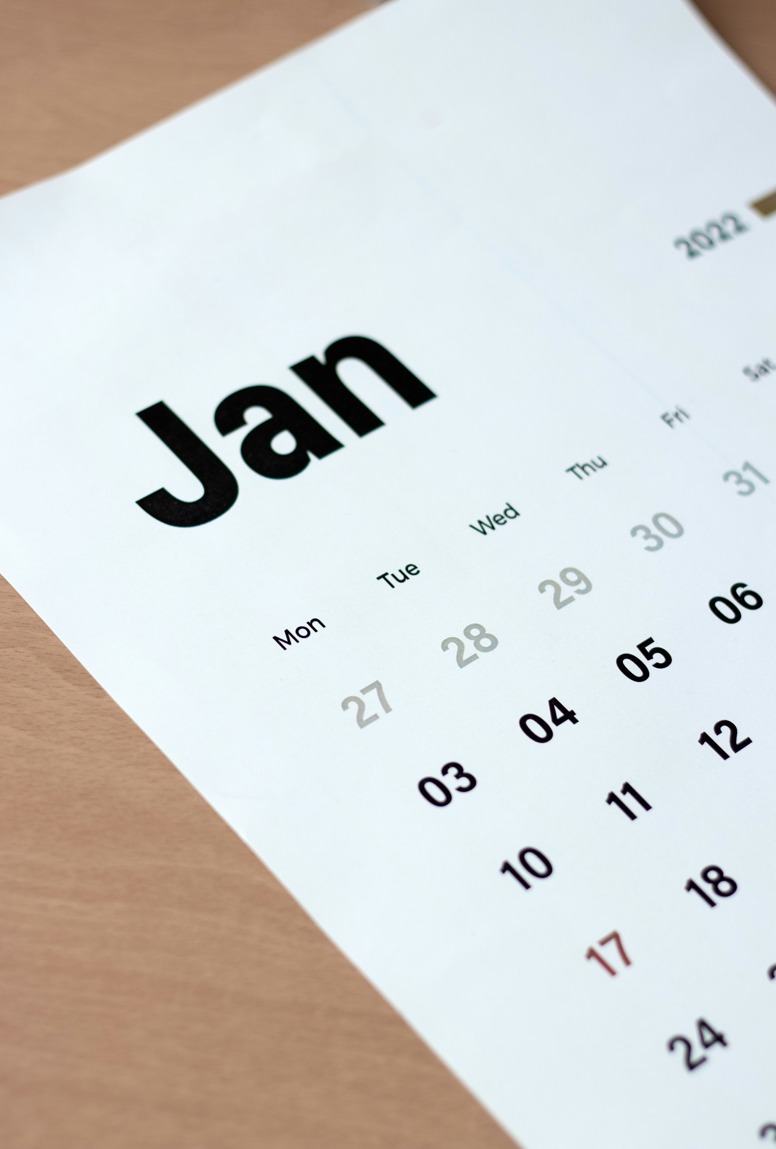 Calendar representing a quality assurance checklist for AI translated content